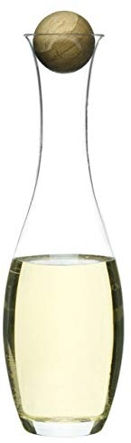Sagaform 5015336 Wein, Wasserkaraffe Oval Oak mit Holzverschluss
