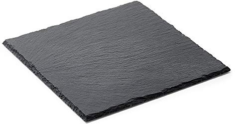 WAS Germany Naturschieferplatten 30 x 30 cm - quadratische Servierplatte aus Schiefer - 3314 300