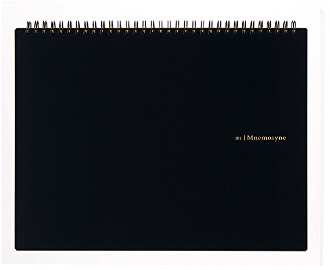 Maruman MNEMOSYNE Notebook 8.66 x 11.69 Inches (Horizontal A4), Unruled, 70 Sheets (N181A), white
