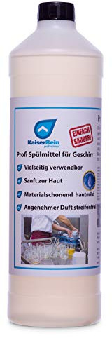 KaiserRein Spülmittel für Geschirr 1L Konzentrat in der Flasche Profi Gastronomie Haushalt I Geschirrspülmittel I Geschirrreiniger I Extrem ergiebig