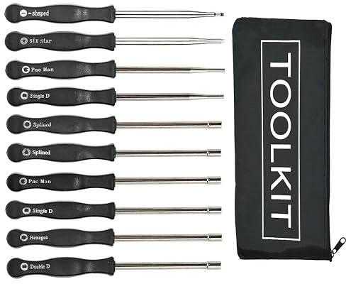 Hippotech 10-teiliges Vergaser-Einstellwerkzeug Schraubendreher-Kit für gewöhnliches 2-Takt-Vergaser-Einstellen des kleinen Motor-Vergasers Einstellen des Einstellwerkzeugs