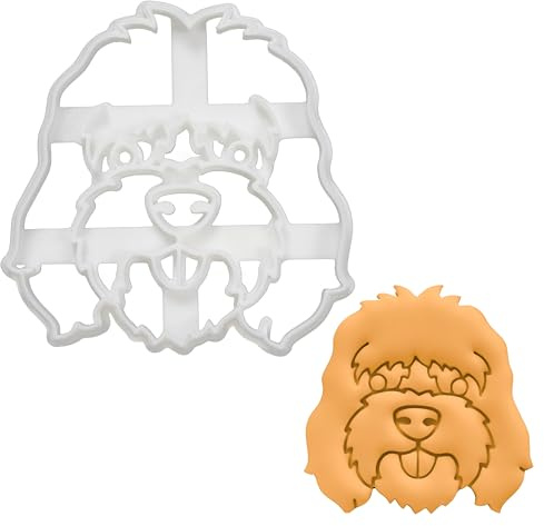 BAKERLOGY Cockapoo Face Cookie Cutter - Detailed Biscuit Cutter Design for Baking and Crafts, Ideal on Fondant, Dough, Clay