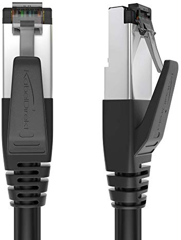 KabelDirekt – Cat-8-Netzwerkkabel – 3m – 40 Gigabit, RJ45 | Cat-8-LAN-/Patchkabel bis 40Gbit/s – für PC-Gaming, PS5, Xbox, Router & Switch – maximale Glasfaser-Geschwindigkeit