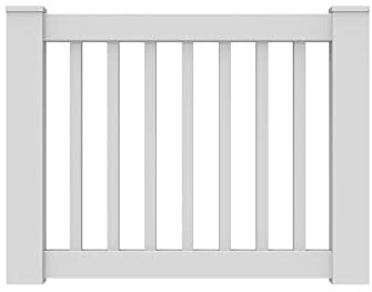 36 Vinyl Gate Kit with Square Balusters, White