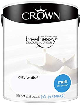 Crown Breatheasy Matt Emulsion Paint - Clay White 5L
