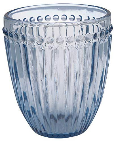 GreenGate - Glas, Wasserglas - Alice - Glas - blau - Höhe 9,5 cm