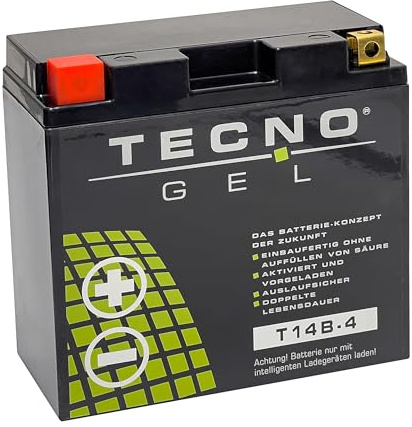 TECNO-GEL QUALITÄTS MOTORRAD BATTERIE für YT14B-4 / YT14B-BS f. YAMA HA BT 1100 BULLDOG RP051