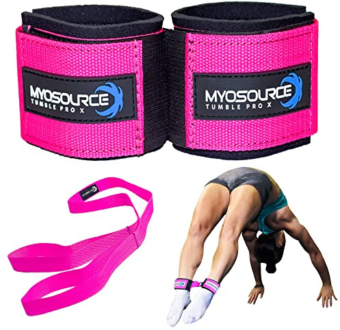 Tumble Pro X Knöchelriemen – Cheerleading, Gymnastik Tumbling Trainer Hilfe – Defrogger hält die Knöchel beim Stunting, Stehen zurück Tuck, Handspring Training – erhältlich in Blau und Rosa