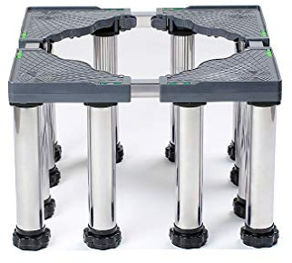 Waschmaschine Sockel MiSMiAO Untergestell Kühlschrank-Waschmaschinensockel 45-70cm verstellbare sockel für trockner Edelstahl-Kühlschrank-Waschmaschinen-Regalhalter 12 Fuß