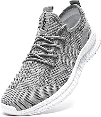 Tvtaop Chaussures de Sport Running Femme Sneakers Fitness Basket Tennis Légères Respirante Outdoor Training,Gris 39 EU