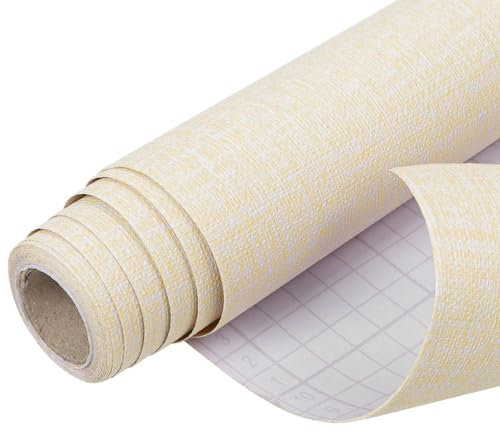 Arthome Peel and Stick Contact Paper 40x610cm Grasscloth Textured Wallpaper,Self-Adhesive and Removable Wall Paper for Bedroom,Living Room,Cabinet Countertop,Stick On Wall Covering(Beige