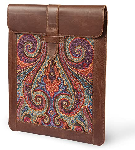 Londo Echtleder Tablet Tasche für 12.9 Zoll iPad Pro & Tastatur - Top Grain Lederhülle Schutzhülle Sleeve, schlankes Design
