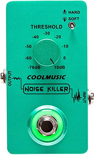 COOLMUSIC C-CS02 Noise Guitar Effect Pedal, Noise Killer Guitar Pedal Noise Suppressor Effect 2 Modes for Electric Guitar and Bass True Bypass