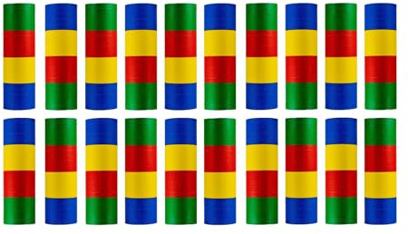 ARKRAFT Serpentinas Papel FSC Paquete de rotores de 20 piezas para carnaval cumpleaños (P20)