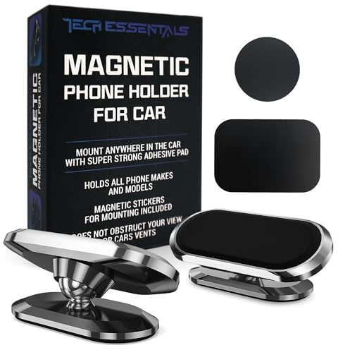 SOL 1pk Magnetic Phone Holder for Car - Air Vent Magnet Mount | Strong mini magnet mount for smartphones, holds horizontal or vertical, easy fit for safe driving and daily commutes