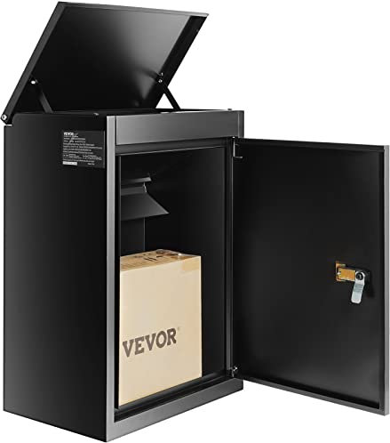 VEVOR Cassetta Postale per Pacco da Parete in Acciaio Zincato con Serratura a Codici 39x27x52,2 cm Capacità Carico 15-20 kg, Cassetta Murale per Pacchi Dimensioni max. per Pacco da 34,6x19,8x19 cm