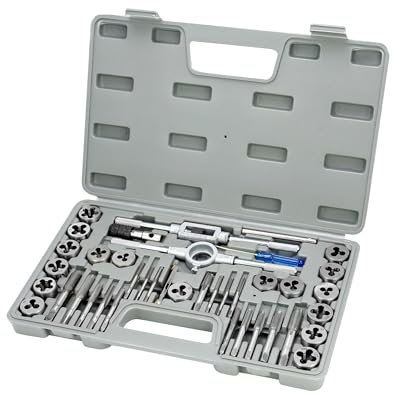 QWORK® 40-teiliges Gewindeschneider Set - Lagerstahl - Metrisch M3-M12