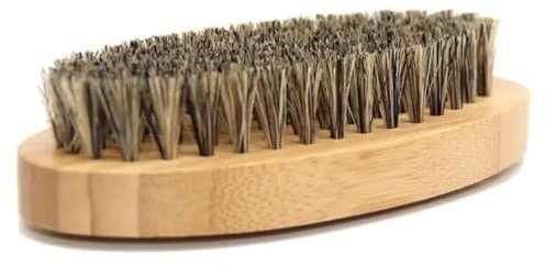 Beard Brush for Men - Natural Boar Bristle, Wood Handle, Military Pocket Mustache Grooming Comb