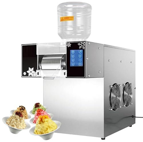 Quixnova 264 Lbs/24H Snowflake Ice Maker, Commercial Snowflake ice Machine, Electric Tabletop Snowflake Ice Crusher for Snowflake Ice, Milk Ice, Continuous Ice,C