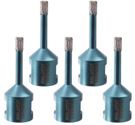 6mm Porcelain Tile Drill Bit - MINLAYCUT 5pcs M14 Diamond Core Drill Bits 6mm Tile Hole Saw Cutter for Porcelain Tile Ceramic Granite Marble
