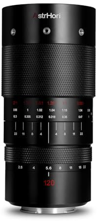 AstrHori 120mm F2.8 2X Macro Lens Full Frame Large Aperture Manual Medium Telephoto Prime Lens Compatible with Leica/Panasonic/Sigma L Mount Mirrorless Cameras