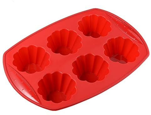 Große Muffinform aus Silikon für 6 Muffins, BPA-frei und Spülmaschinenfest, Antihaft Muffinblech Antihaftbeschichtet Backblech Backform für Cupcakes, Brownies, Kuchen, Pudding
