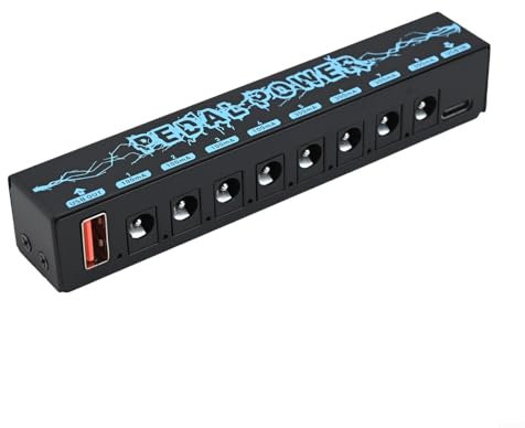 ReachMall 8 Outputs Portable Pedalboard Power Supply, Guitar Pedals Power Supply, Multi Channel Effect Device Power Supply