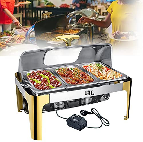 Plate Warmer 9L/13L Food Warmers for Parties Buffet 400W Chafing Dishes Electric Food Warmers Buffet Server with Large Capacity Food Plate for Hotel AdjusTemperature 30-85 Degree