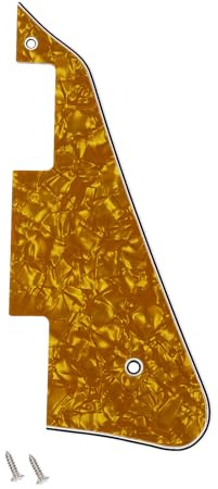 Banworks 4-lagiger Pickguard für elektrische Gitarre 2-Loch Amerikanischer LP Pickguard | Elektrische Gitarre Scratch Plate für USA Gibson Les Paul LP JT/HB-05 Gelb Perle