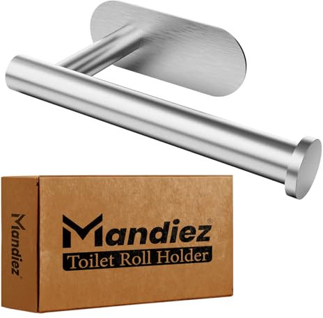 Toilet Roll Holder-Self Adhesive Toilet Paper Holder-Stainless Steel Bathroom Toilet Roll Holder No Drill Needed Easy Installation Waterproof Tissue Holder For Bathroom & Kitchen