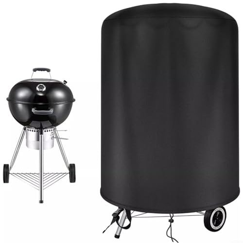 LVYXON Raweao wasserdichte Grillabdeckung für Weber 57 cm Kugelgrill, 500D Oxford wetterfest, rund, kompakt, Grillabdeckung für Weber ForSpirit BBQ (Φ70 x 70 cm)