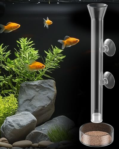 Pawfly Aquarium Fisch- und Garnelenfutter Set - KlarglasTube mit Bowl und Schale