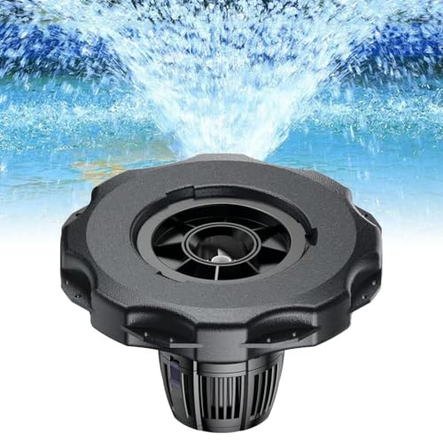 Large Pond Floating Fountain Pond Aerator Pump, 360° Jets Filter Type Water Inlet Cover with 10m Power Cord & Ceramic Shaft, for Fish Pond, Swimming Pool, Garden Green black