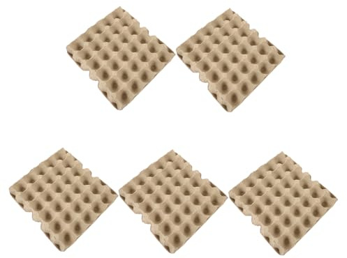 CIYODO Bandeja de Huevos de Pulpa de Papel Beige, 30 Unidades, Resistente y No se Deforma, Adecuado para Almacenamiento Reutilizable de Huevos en Frigorífico