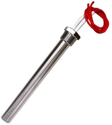 KEBLIN 1pc 24v 300w/400w/500w/800w Cartridge Heater 3/4 Thread 20mm Diameter SUS304 Immersion Water Tubular Heater Element(300W 20x200mm)