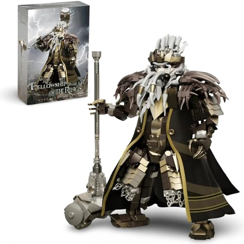 Ebortsin Zwergenkönig Action Figur Bausteine mit Waffen, 1238 Stück Film Charaktere Herr de Rings Modell Bausatz, STEM Baustein Geschenk für Lord Lover, kompatibel mit L***