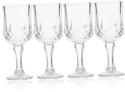Healifty 4pcs Red Wine Glasses Frosted Goblets for Party Banquet Home Use Wine Glass Unbreakable