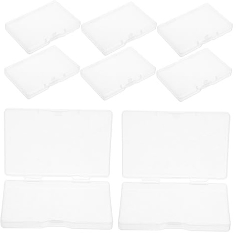 DIKACA Caja de Almacenamiento de Plástico Transparente 8 Unidades Organizador Compacto y Resistente al Agua para Tarjetas de Visita Adecuado para Reuniones Profesionales y Oficina