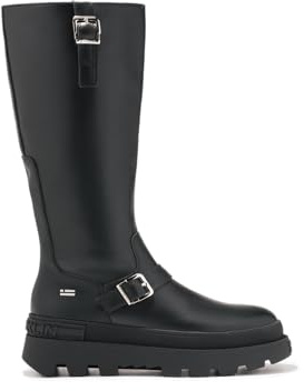 D.Franklin Stivali da Donna Alto All Track Biker Neri - Stivali per Donna - Moda casuale - Taglia (38) - Modello all track