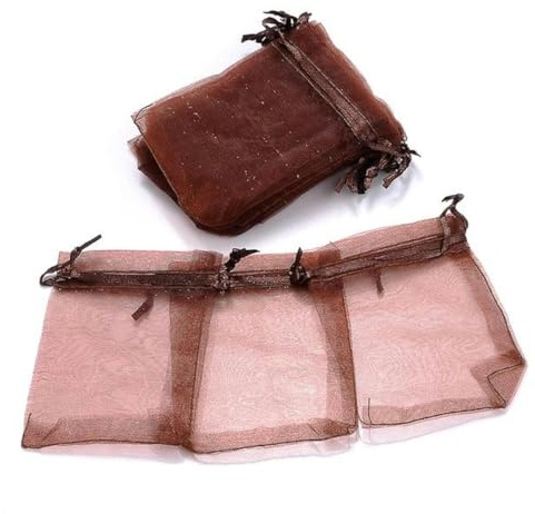 Geschenktüten, Partygeschenktüten, Organzabeutel, kleine Kordelzugbeutel, 100 Stück Schmuckverpackungsbeutel 7 x 9 cm Organzabeutel Aufbewahrung Make-up Hochzeit Kordelzugbeutel