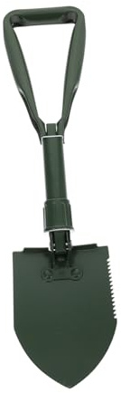 SUPVOX Klappbare Schneeschaufel aus Edelstahl Mittlere Gartenschaufel mit Dreieckigem Griff Multifunktional für Schnee Garteneinsatz Inklusive Robustem Canvas Tragetasche Wetterfest und