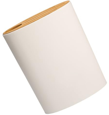 DECOMELODY Porta Coltelli da Cucina in Bamboo con Copertura Leggera e Salvaspazio Organizer Professionale per Coltelli Supporto Protettivo e Facile Accesso Rastrelliera Colore Colore Casuale