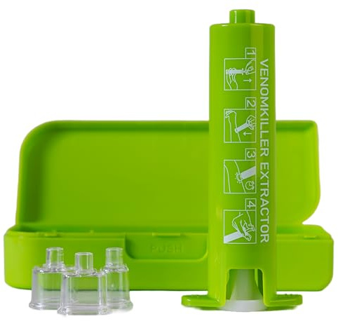 VENOMKILLER Extractor Mosquito Bite Relief Suction Tool - Bug, Insect, Wasp, Snake and Bee Sting Sucker - Just the Thing Needed for Treatment to Stop Itching After Bites - Alternative to Pen Clicker