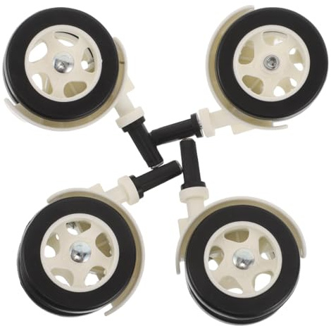 Mikikit Set 4 Ruote Silenziose per Deambulatori, Doppie Ruote Resistenti per Girello Ragazzo Ragazza, Rotelle Girevoli senza Rumore per Uso Interno su Pavimenti Laminati e Piastrelle