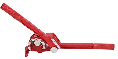 Mini Pipe Bender Aluminum Alloy Manual Tube Bending Tool with Clear Scale for Air Conditioner Copper Aluminum Hose Red
