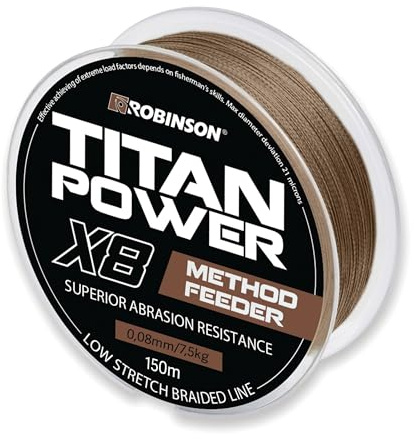 Robinson Geflochtene Angelschnur X8 | 8-Fach für Spinn- & Feederangeln | Maximale Wurfweite · Null Dehnung, direkter Bisskontakt · Extrem abriebfest · Weiche 8-Fach-Flechtung · Titan Power