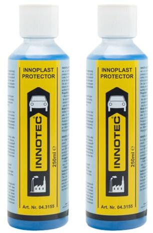 INNOTEC Innoplast Protector 250 ml – Spray per la cura in plastica e gomma rimuove lo sporco, cura e protegge le superfici – per auto, mobili da giardino, parti in plastica, rivestimenti e uso esterno