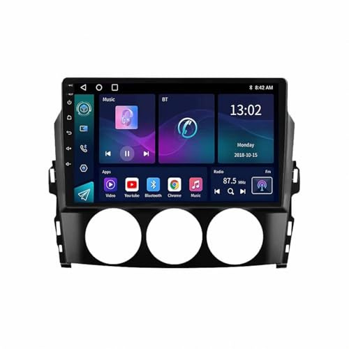 Autoradio 2 Din Bluetooth per Mazda MX-5 MX5 III 3 NC 2008-2015 Touchscreen Stereo Auto Bluetooth con Schermo, Radio Auto con Mirror Link/Usb/Supporta Telecamera, 8 Nucleo 4G+64G