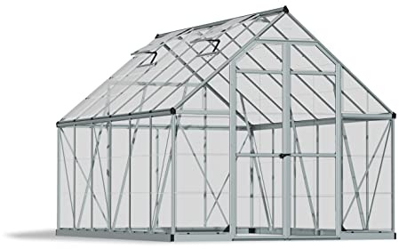 Canopia by Palram Serre de Jardin Octave 9m² (Argent) Cadre en Aluminium, Panneaux en Polycarbonate, Résistant aux UV