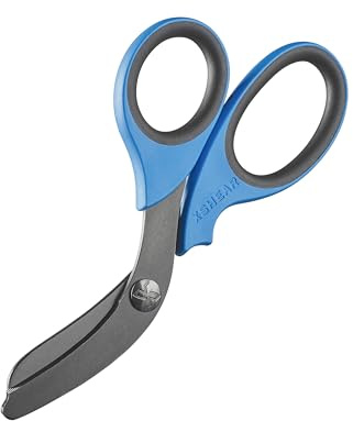 Xshear 7.5 extreme Pflicht Trauma Scheren - robust und langlebig medizinisches Scheren für den Notfall Anbieter im Gesundheitswesen (Blau/Grau)